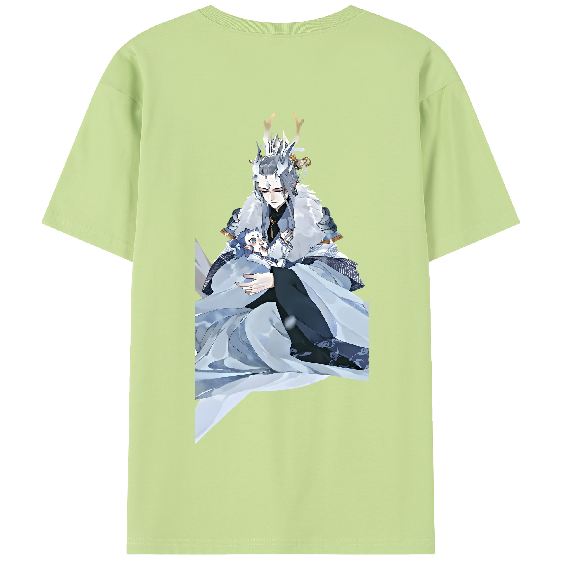 （画像用） Ne Zha 2 ナタ 魔童の大暴れ 綿100％半袖Tシャツ（背面プリント）